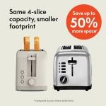 bella 4 Slice Slim Toaster, Fits-anywhere™ Kitchenware, 6 Setting Shade Control with Reheat & Cancel Buttons, Fits Sourdough, 10” Long Slot, Anti Jam & Auto Shutoff, 900 Watt, Oatmilk - Image 10