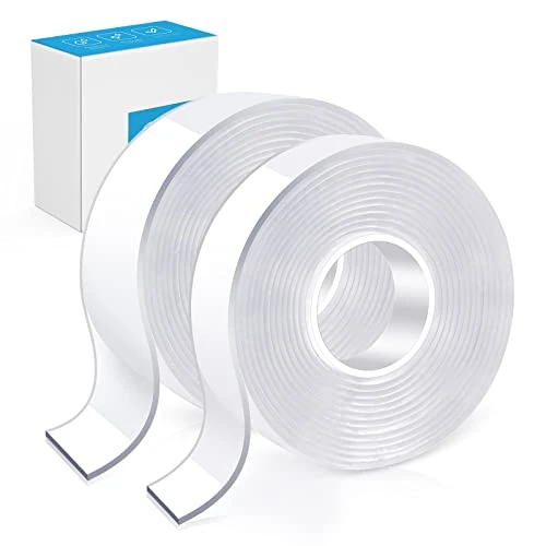 416BPW9zXL.jpg Double Sided Mounting Adhesive Tape (Pack of 2,Total 19.7FT),Double-Sided Tape Adhesive Tape Heavy Duty Tape with Two Widths - Image 1