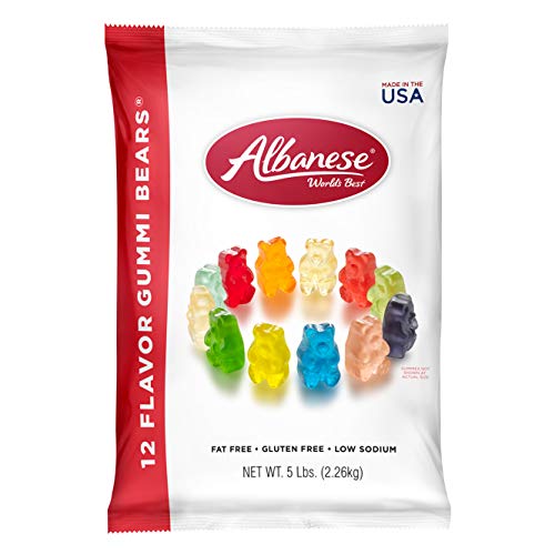 41Hwe2AI95L.jpg Albanese World's Best 12 Flavor Gummi Bears, 5lbs of Easter Candy, Great Easter Basket Stuffers - Image 1