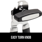 GORILLA GRIP Heavy Duty Stainless Steel Smooth Edge Manual Can Opener and Bottle Openers, Soft Comfortable Handle, Oversized Handheld Turn Knob, US Designed Multifunctional Kitchen Tool, Black - Image 3