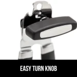 GORILLA GRIP Heavy Duty Stainless Steel Smooth Edge Manual Can Opener and Bottle Openers, Soft Comfortable Handle, Oversized Handheld Turn Knob, US Designed Multifunctional Kitchen Tool, Black - Image 3