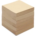 6 Pack Kraft Paper Sticky Notes, Self-Adhesive Memo Notepad Set, 100 Sheets Per Pad (3 x 3 in) - Image 2
