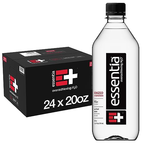 Version 1.0.0 Essentia Bottled Water LLC, Ionized Alkaline Water; 99.9% Pure, Infused with Electrolytes, 9.5 pH or Higher a Clean, Smooth Taste, 20 Fl Oz (Pack of 24) - Image 1