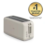 bella 4 Slice Slim Toaster, Fits-anywhere™ Kitchenware, 6 Setting Shade Control with Reheat & Cancel Buttons, Fits Sourdough, 10” Long Slot, Anti Jam & Auto Shutoff, 900 Watt, Oatmilk - Image 9
