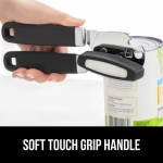GORILLA GRIP Heavy Duty Stainless Steel Smooth Edge Manual Can Opener and Bottle Openers, Soft Comfortable Handle, Oversized Handheld Turn Knob, US Designed Multifunctional Kitchen Tool, Black - Image 6