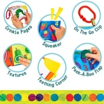 Let's Count Soft Book - World of Eric Carle the Very Hungry Caterpillar Baby on the Go Clip Teething Crinkle Soft Sensory Book for Babies, 5.25x5.25 Inch - Image 6