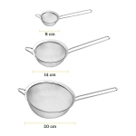 Cuisinart Mesh Strainers, 3 Count (Pack of 1) Set, CTG-00-3MS Silver - Image 6