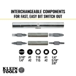Klein Tools 32500 11-in-1 Screwdriver/Nut Driver Set, 8 Bits (Phillips, Slotted, Torx, Square), 3 Nut Driver Sizes, Cushion Grip Handle - Image 8