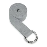Gaiam Yoga Strap (6ft) Stretch Band with Adjustable Metal D-Ring Buckle Loop | Exercise & Fitness Stretching for Yoga, Pilates, Physical Therapy, Dance, Gym Workouts (Granite Storm)