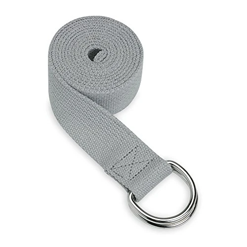 51KW6hYdiWL.jpg Gaiam Yoga Strap (6ft) Stretch Band with Adjustable Metal D-Ring Buckle Loop | Exercise & Fitness Stretching for Yoga, Pilates, Physical Therapy, Dance, Gym Workouts (Granite Storm) - Image 1