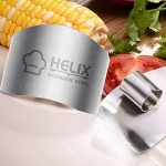 SLXDEX 2 Pcs Finger Guard for Cutting aid, Kitchen Tool, Stainless Steel Knife Protector, Adjustable Hand Protect Fingers, Avoid Hurting, Slicing and Chopping, Silver - Image 4