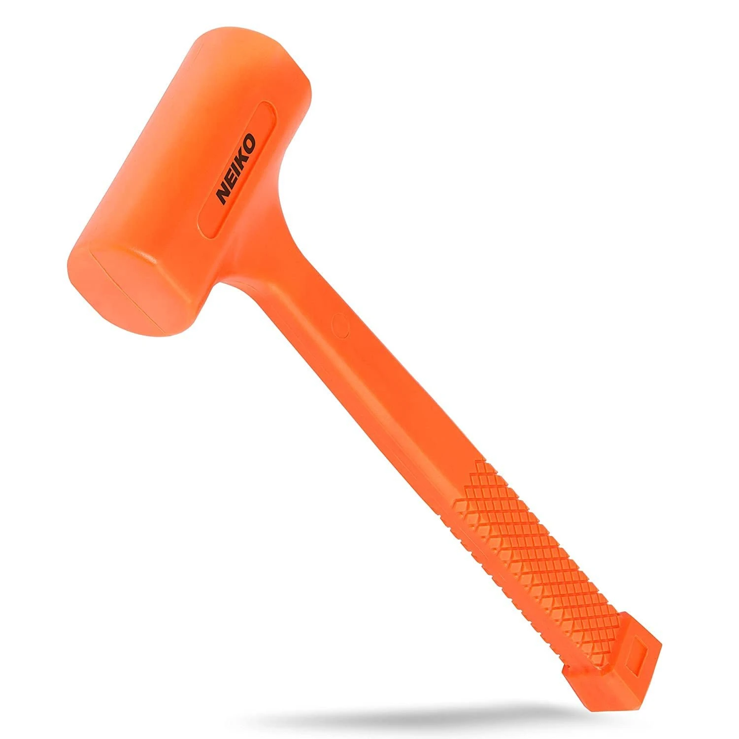 51R11UnFvgL.jpg NEIKO 02847A 2 LB Dead Blow Hammer, Neon Orange | Unibody Molded | Checkered Grip | Spark and Rebound Resistant - Image 1