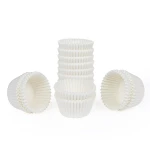 Caperci 500 Count Mini Cupcake Liners White Muffin Liners Greaseproof No Smell Small Cupcake Wrappers Baking Cups - Image 3
