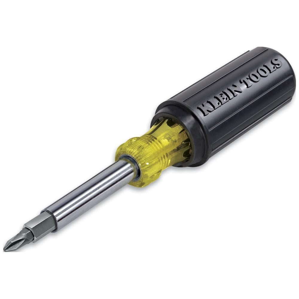 51iWoWPXn2L.jpg Klein Tools 32500 11-in-1 Screwdriver/Nut Driver Set, 8 Bits (Phillips, Slotted, Torx, Square), 3 Nut Driver Sizes, Cushion Grip Handle - Image 1
