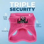 Best Pet Supplies Voyager Step-in Air Harness - All Weather Mesh, Reflective, No Pull Harness for Dogs, Cats - Secure with Hook & Loop Fastener, Buckle, Double D-Rings - Fuchsia, S - Image 10