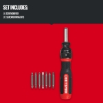 CRAFTSMAN Ratcheting Screwdriver, SpeedDrive, 2” Double Ended Bits Included, Handle Holds Up To 6 Bits (CMHT68129) - Image 6