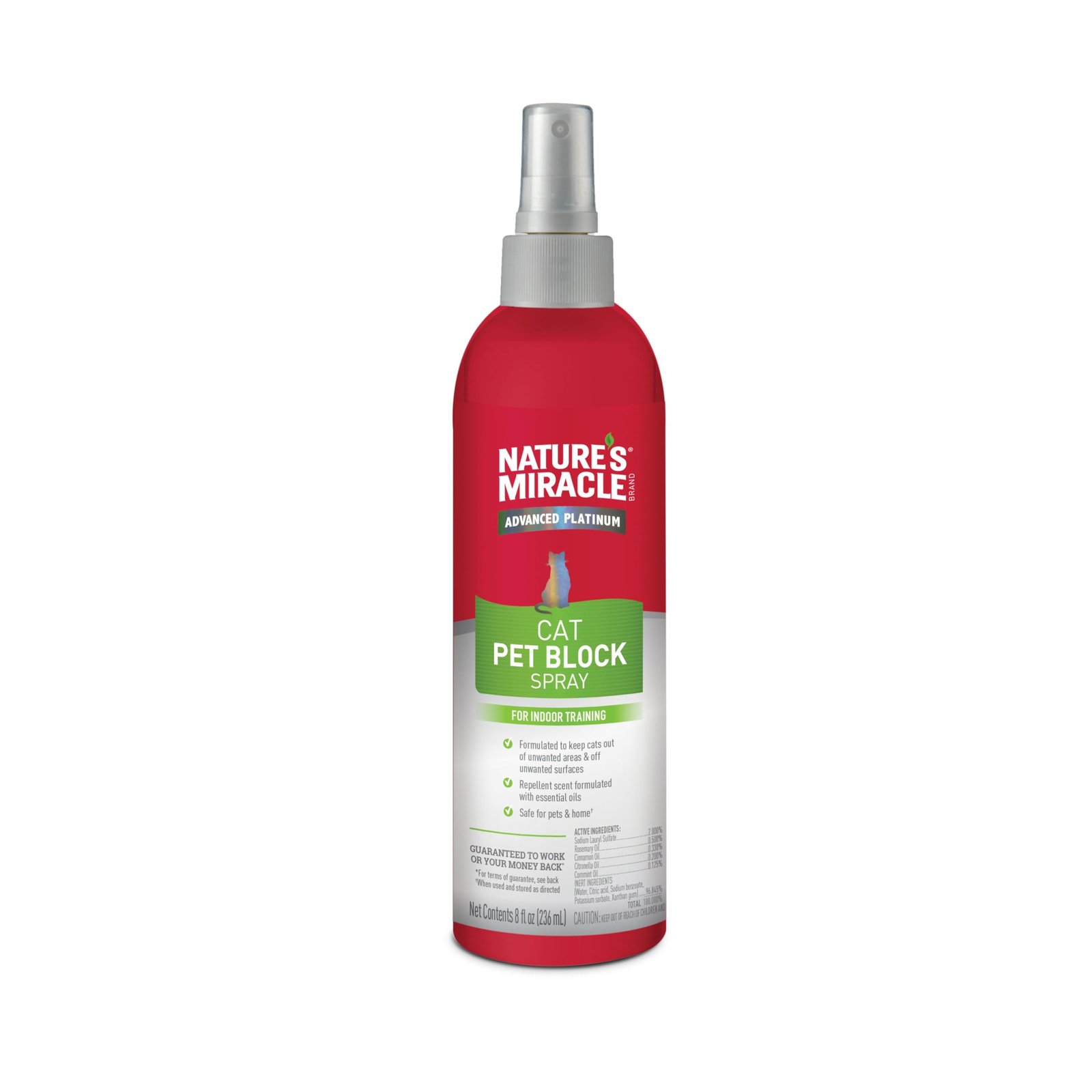 6196z05u-sL.jpg Nature's Miracle Advanced Platinum Cat Pet Block Repellent Spray, 8 Ounces, Indoor Training Aid for Cats - Image 1