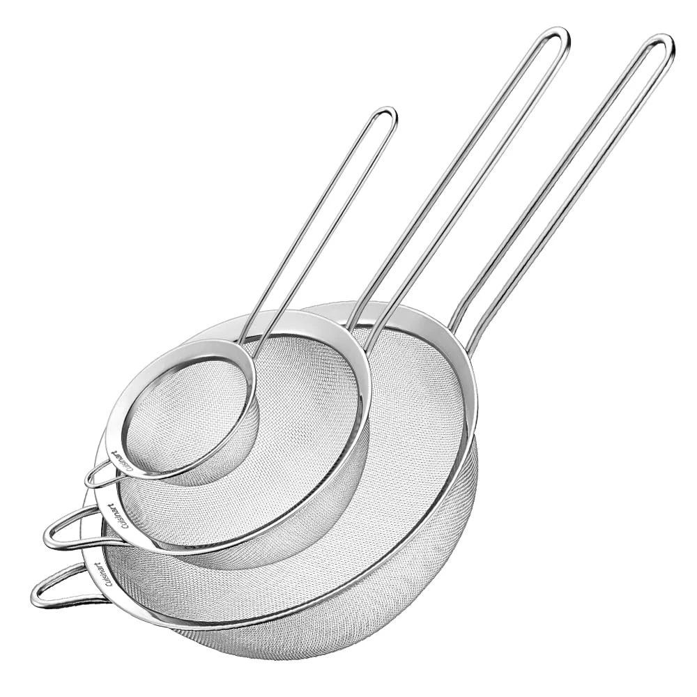 61EIor9P1BL.jpg Cuisinart Mesh Strainers, 3 Count (Pack of 1) Set, CTG-00-3MS Silver - Image 1