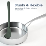 ChefAide 5 Pieces Silicone Spatula Set, Food Grade Rubber Spatula, Upgrade Strong Handle with Ergonomic Grip, Heat Resistant Up to 600°F for Nonstick Cookware, Cooking - Image 5