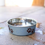 Loving Pets Bella Dog Bowls- Stainless Steel Dog & Cat Bowls - Spill Proof Dog Food Bowl, Cat Bowl, Puppy Essentials & Pet Supplies Great for Home & Travel (Medium 20-35 lbs, Blueberry) - Image 4