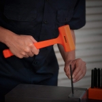 NEIKO 02847A 2 LB Dead Blow Hammer, Neon Orange | Unibody Molded | Checkered Grip | Spark and Rebound Resistant - Image 3