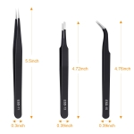 kaverme 3PCS Precision Tweezers Set, Upgraded Anti-Static Stainless Steel of Tweezers, for Electronics, Soldering, Laboratory Work, Jewelry-Making, Model, Craft - Image 7
