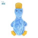 Best Pet Supplies Interactive Squeaky Dog Chew Toy, Ideal Dog Toys for Chewers, Small, Medium & Large Dogs, and Fetch Lovers - Crinkle Duck (Blue), Large - Image 5