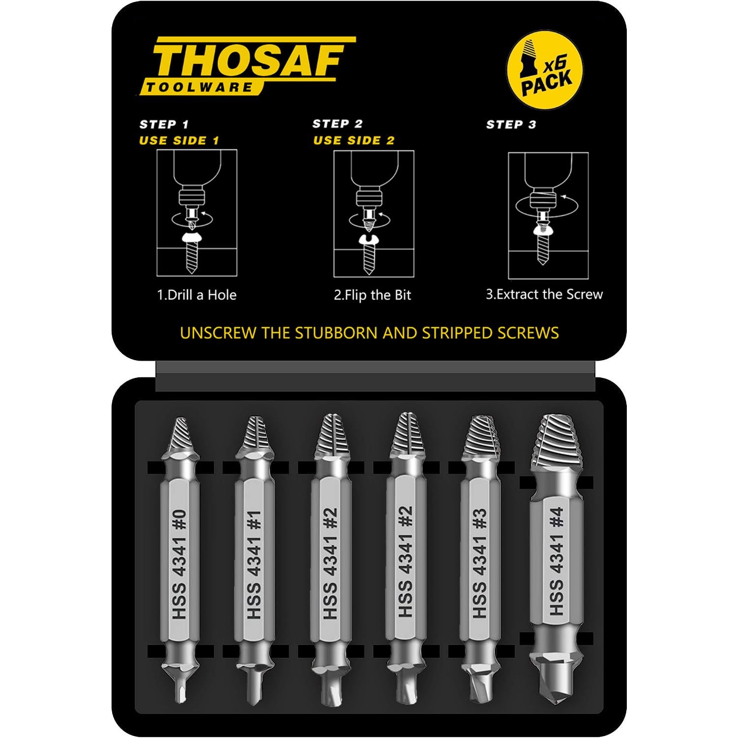 61gpupu7vL.jpg Gifts for Men,Damaged Screw Extractor Set,Valentines Day Gifts for Him Her Men Boyfriend,Mens Gifts for Dad,Husband,Stripped Screws Nuts & Bolts Drill Bit Tools for Easy Removal of Rusty Broken Screw - Image 1