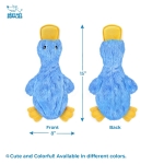 Best Pet Supplies Interactive Squeaky Dog Chew Toy, Ideal Dog Toys for Chewers, Small, Medium & Large Dogs, and Fetch Lovers - Crinkle Duck (Blue), Large - Image 3