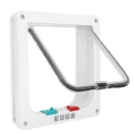 Thin Cat Door for Windows, Pet Doors and Sliding Door, Safety Pet Door with 4 Way Lock, Weatherproof Cat Flap for Thin Door and Wall(Medium, Outer Size 7.76 * 7.5 * 0.78in)