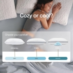 Coop Home Goods Eden Bed Pillow Queen Size for Sleeping on Back, Stomach and Side Sleeper- Medium Soft Memory Foam Cooling Gel - CertiPUR-US/GREENGUARD Gold - Image 4