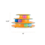 Catstages Tower of Tracks Cat Toy – 3-Level Track Tower with 6 Balls, Interactive Cat Toy for Indoor Enrichment - Image 2