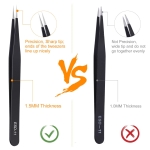 kaverme 3PCS Precision Tweezers Set, Upgraded Anti-Static Stainless Steel of Tweezers, for Electronics, Soldering, Laboratory Work, Jewelry-Making, Model, Craft - Image 3