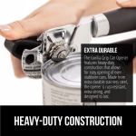 GORILLA GRIP Heavy Duty Stainless Steel Smooth Edge Manual Can Opener and Bottle Openers, Soft Comfortable Handle, Oversized Handheld Turn Knob, US Designed Multifunctional Kitchen Tool, Black - Image 7