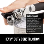 GORILLA GRIP Heavy Duty Stainless Steel Smooth Edge Manual Can Opener and Bottle Openers, Soft Comfortable Handle, Oversized Handheld Turn Knob, US Designed Multifunctional Kitchen Tool, Black - Image 7