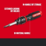 CRAFTSMAN Ratcheting Screwdriver, SpeedDrive, 2” Double Ended Bits Included, Handle Holds Up To 6 Bits (CMHT68129) - Image 5