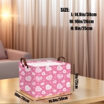 BOAMAU Kid Large Valentine's Day Basket Heart Cute Empty Gift Basket for Girlfriend Love Room Decor Storage Basket (Pink Leopard Print Heart) - Image 6