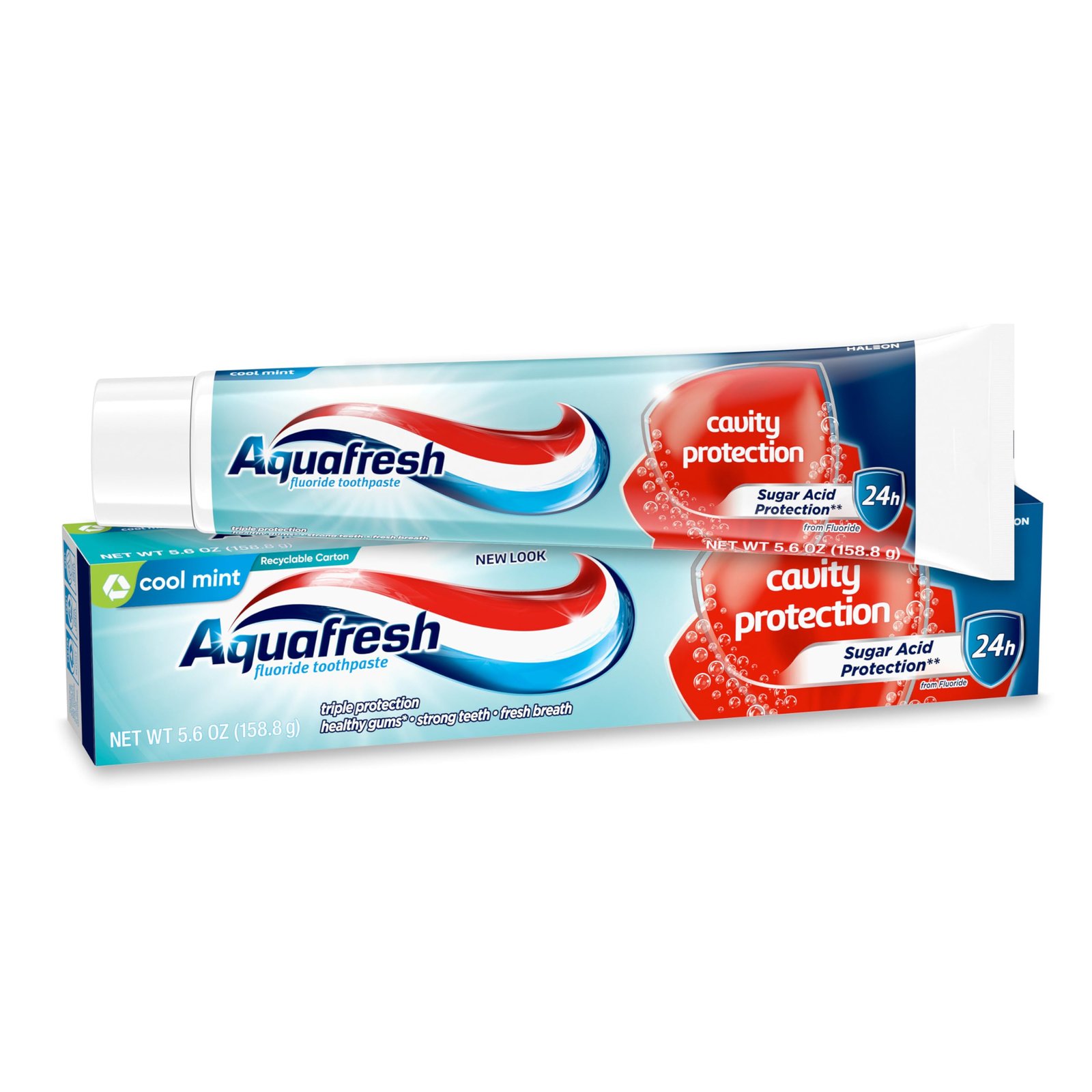 710EkD5gBFL.jpg Aquafresh Cavity Protection Fluoride Toothpaste for Healthy Gums, Strong Teeth, and Fresh Breath, Cool Mint, 5.6 oz - Image 1