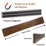 HOSHANHO Magnetic Knife Strips, Magnetic Knife Holder for Wall 16 Inch, Acacia Wood Knife Magnetic Strip Use as Knife Bar, Knife Holder for Kitchen Utensil Organizer - Image 7