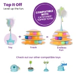 Catstages Tower of Tracks Cat Toy – 3-Level Track Tower with 6 Balls, Interactive Cat Toy for Indoor Enrichment - Image 4