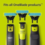 Philips Norelco OneBlade Anti Friction Blade, Genuine Replacement Blade for OneBlade Electric Shaver and Trimmer, Durable Stainless Steel, Trim, Edge and Shave, 2 Pack, QP225/80 - Image 3