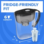 Brita Small 6 Cup Water Filter Pitcher, 1 BritaPlus Filter, Metro, Black (Package May Vary) - Image 4