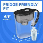 Brita Small 6 Cup Water Filter Pitcher, 1 BritaPlus Filter, Metro, Black (Package May Vary) - Image 4