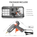 ROMECH Full Size Hot Glue Gun with 60/100W Dual Power and 21 Hot Glue Sticks (7/16"), Fast Preheating Heavy Duty Industrial Gluegun with Storage Case for Crafting, DIY and Repairs (Gray) - Image 4