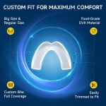 GBN Mouth Guard for Sleeping - Comfort Fit Night Guards for Nighttime Use - Reusable Mouthguard, Nightguards for Adults Includes 2 Sizes & 1 Travel Case - Image 7