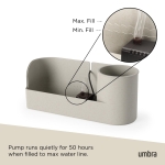 Umbra Stream Water Fountain for Tabletop Desktop - Soothing and Calming Zen for Bedroom or Office, Sand - Image 2