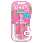 Gillette Venus Sensitive Women's Disposable Razors - Single Package of 3 Razors - Image 2