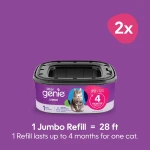 Litter Genie Refill Bags | Jumbo 2-Pack, 56 Total ft | Up to 8 Months of Supply in 2 cartridges | Ultimate Odor Control Cat Litter Bags - Image 9