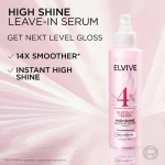 L'Oreal Paris Elvive Glycolic + Gloss High Shine Leave-In Hair Serum, Smooths Dull, Porous Hair Into High-Shine, Glossy Hair, 4.4 Fl Oz - Image 6