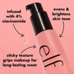 e.l.f. Power Grip Primer + 4% Niacinamide, Gel-Based & Hydrating Face Primer, Evens Skin & Brightens, Grips Makeup, Vegan & Cruelty-Free, 0.8 Fl Oz - Image 5